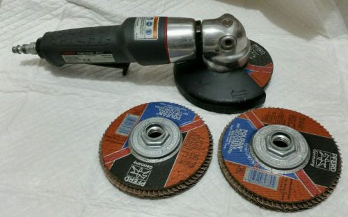 Ingersoll rand 3445 max 4 1/2 inch  angle grinder with 2 new polifan pads