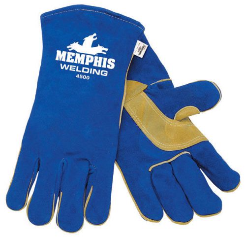 Mcr safety 4500xxl 13-inch memphis split cow leather welder men&#039;s gloves for sale
