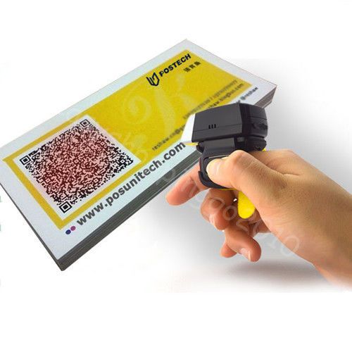 FS02 Android USB Bluethooth Handheld 2D QR Code Barcode Scanner w/Ring Wearable