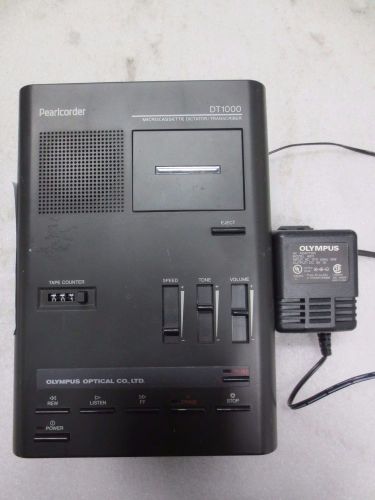 Olympus Pearlcorder DT1000 Microcassette Audio Tape Transcriber w/AC Adapter *30