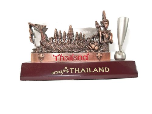 Fountain Pen Desk Stand Thai Royal Suphanahong Yacht Alloy Handmade
