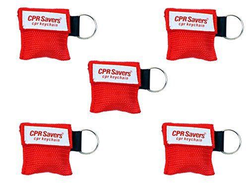 CPR Savers Mask Key Chain Kit 5-pack