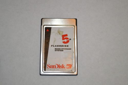 SanDisk Flashdisk PCMCIA 5 MB Mass Storage System Card 5MB