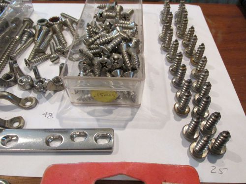 Phillips oval head &amp; pan head ss screws- fuse holder - eye bolts  not ss for sale