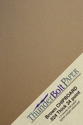 ThunderBolt Paper 150 Sheets Chipboard 24pt (point) 4 X 6 Inches Light Medium