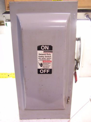 MURRY GUN323 100 AMP 240 VOLT 3 PHASE NON FUSIBLE DISCONNECT SAFETY SWITCH