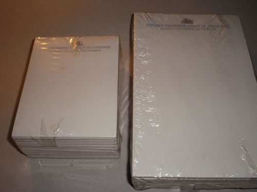 Farmers Insurance Note Scratch Pads.Unruled 50 @ 4&#034;x6&#039; &amp; 45 @ 6&#034;x9&#034;- 95 Total