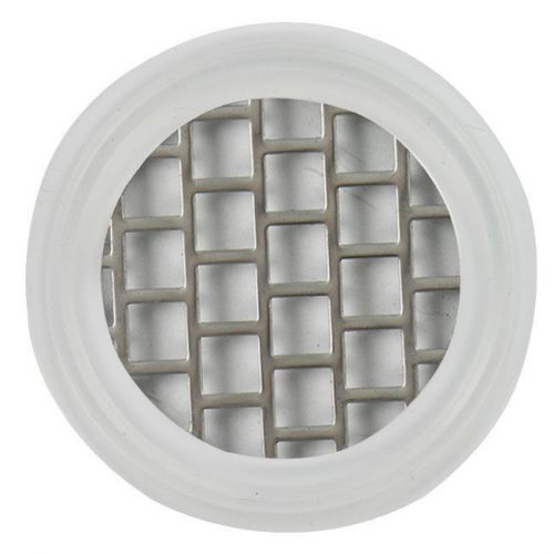Platinum silicone sanitary tri-clamp screen gasket, clear - 4&#034; w/ 4 mesh for sale