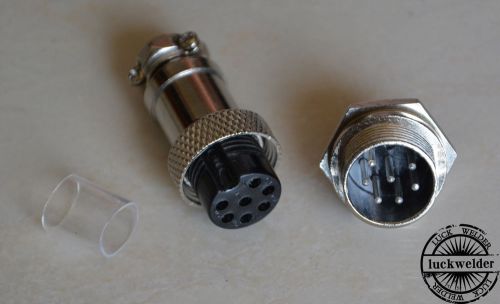 7pins socket air connector aviation plug 16-7p male+ female metal self locking for sale