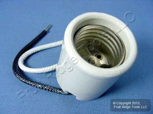 Porcelain Lamp Holder Light Socket HID 4 kV Pulse Rated 600W 600V 4&#034; Lead 70046