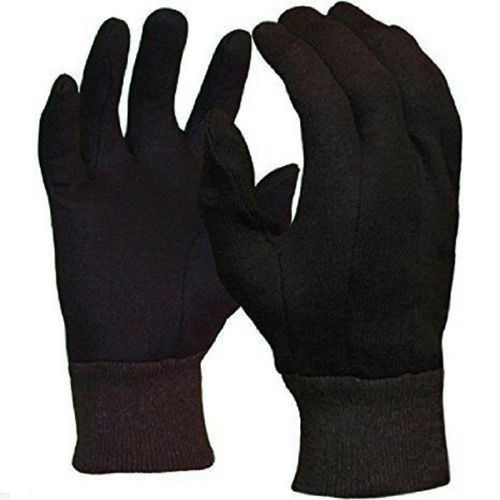 Free Shipping 300 PAIRS Dark Brown Poly/Cotton Jersey Working Glove - Large