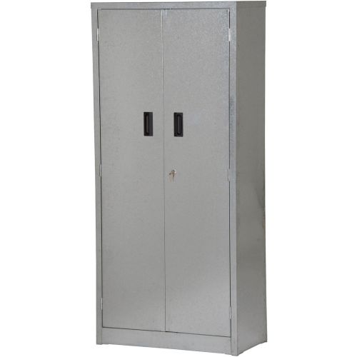 Vestil Galvanized Storage Cabinet- 30inW x 15inD x 67inH 4 Shelves #GCAB-3015-67