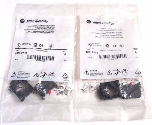 NEW LOT OF 2 ALLEN BRADLEY 800F-PX01 SER A CONTACT CARTRIDGE WITH LATCH 800F-X01