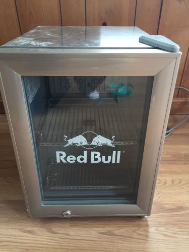Red Bull Commercial Reach In Counter Top Mini Fridge Cooler Display Tested Works