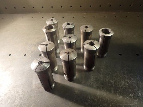 10-Piece Lot of 5C Collets Hardinge Branded 3/16&#034; to 1&#034; Round