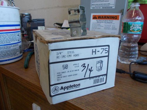 NEW BOX OF 50 APPLETON CONDUIT HANGER  3/4&#034; H-75