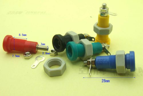5pcs 5 color 3mm banana socket panel mount for binding post probe meter powers for sale