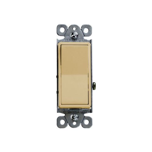 10pk decorator 15a rocker switch single pole light switch light controls ivory for sale