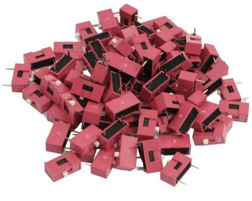 20pcs Slide Type Switch 1-Bit 2.54mm 1 Position DIP Red Pitch Y2