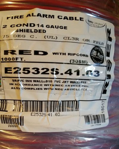 Carol E2532S 14/2C Solid Shield Riser Fire Alarm Cable Wire FPLR/CL3R USA /20ft