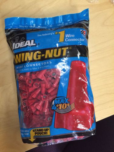 IDEAL TOOLS 30-652 Wing-Nut Wire Connectors Red Bag of 500