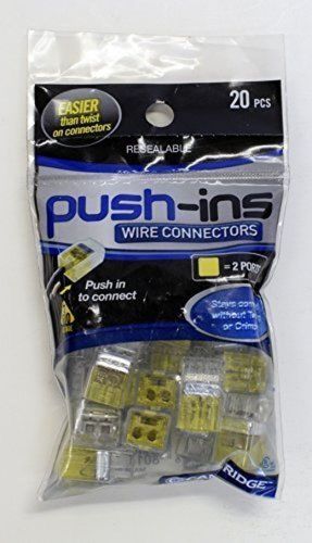 Cambridge Push-Ins 2 Wire Connectors/2 Ports- 20pcs