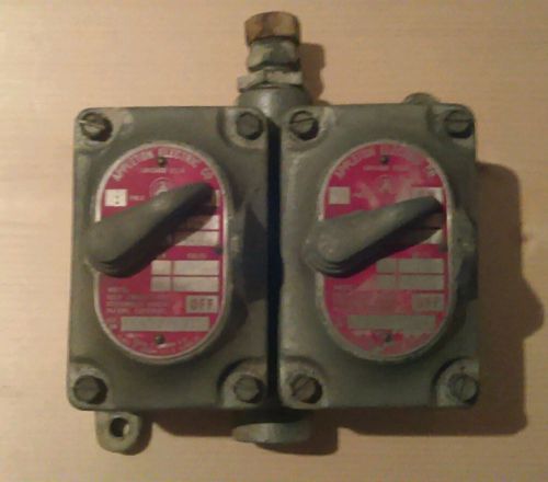 Appleton efsc-275-f1 explosion proof snap switch 120-20amps 250-10amps  used for sale