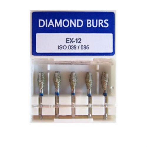 50pcs dental diamond burs ex-12 special shape for high speed handpiece fg1.6mm for sale