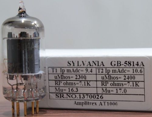 5814A  Sylvania Gold Brand made in USA Amplitrex AT1000 Tested #1370026