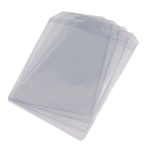 New 20pcsa clear vertical name tag bussiness id badge card holder for sale