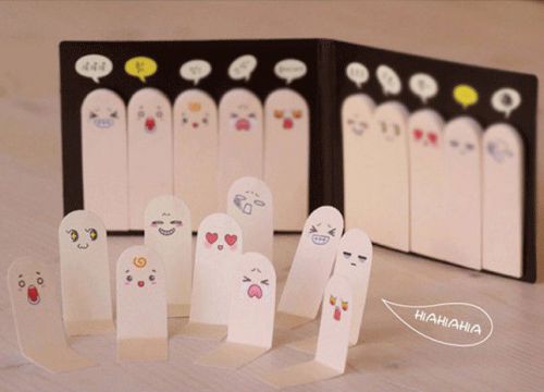 w! Cute 200 Pages Ten Fingers Sticker Bookmark Flags Memo Marker Sticky Note 1PC
