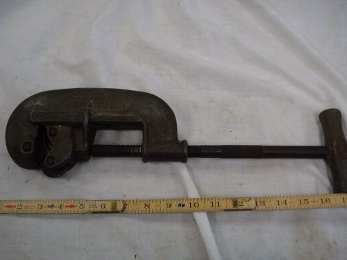 Vintage Ridgid No.#2  1/8-2&#034; Heavy Duty Pipe Cutter w/ No. 1-2 Tool Head 3 Wheel