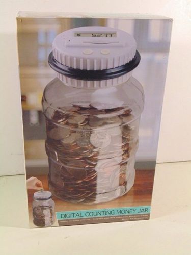 Digital Counting Money Jar- Includes Coin Calculating LCD Lid and Jar