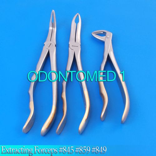 3 PCS ROOT TIP DENTAL EXTRACTING FORCEPS #845 #859 #849 DENTAL INSTRUMENTS