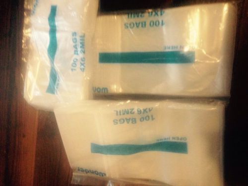 300 ~ 4x6 clear 2 ml ziplock zip lock reclosable bags for sale