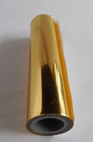 Hot Foil Stamping 4&#034; x 100&#039; Roll on 5/8&#034; Core - Kingsley Shiny Gold