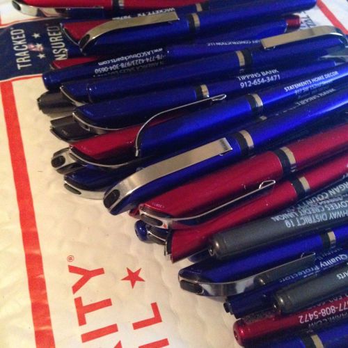 Misprint Cozy Gel Pens w/Rubber Grip and Clip (Pack of 20) Black and Blue ink