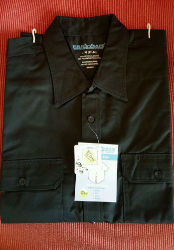 NWT~Pro Safe ~DuPont Fabric Protector ~Twill Work Shirt ~ Short Sleeve~Large