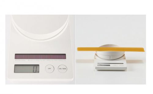 New MUJI Solar Battery / Battery Hybrid Cooking Scale White Max 2000g Japan F/S