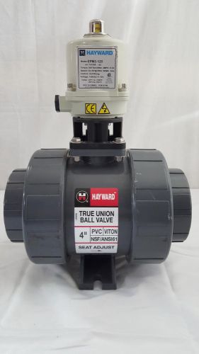 Hayward 120v actuated epm3-120 w/true union two way ball valve, 4&#034; pvc for sale