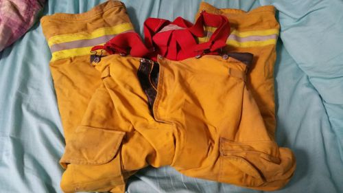 Lion Apparel Janesville Firefighter Pants with Liner &amp; Suspenders Size 36R