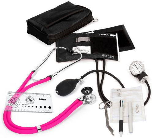 Aneroid Sphygmomanometer / Sprague-Rappaport Nurse Kit® A5 HOT PINK Stethoscope