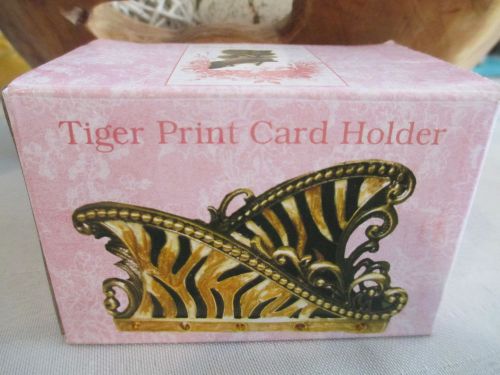 TIGER PRINT BUSINESS CARD HOLDER. NEW IN BOX... (BA68)