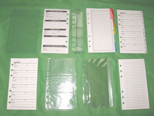 COMPACT ~ 1 YEAR UNDATED Day Runner Planner TABS &amp; PAGES LOT Franklin Covey 552