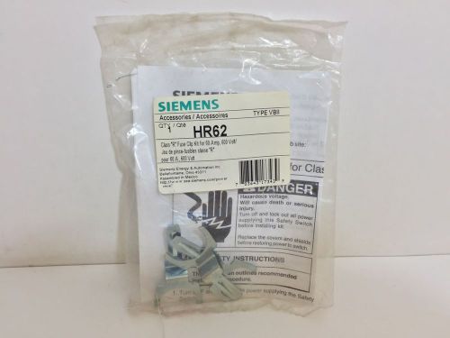 Factory sealed! siemens class r fuse clip kit hr62 for sale