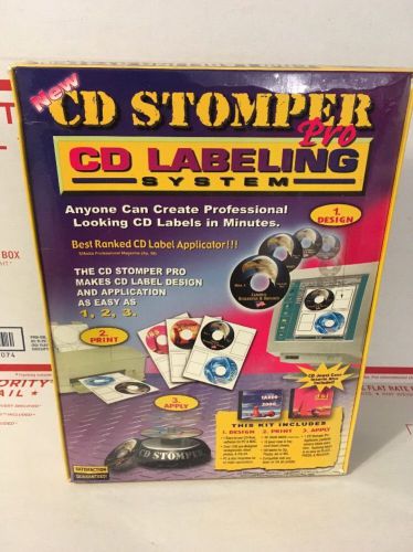 New cd stomper pro disc labeling kit software labels applicator sealed for sale