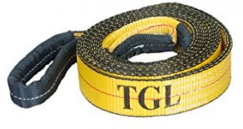 2 , 20&#039; Tow Strap With Reinforced Loops 10,000 LB Capacity