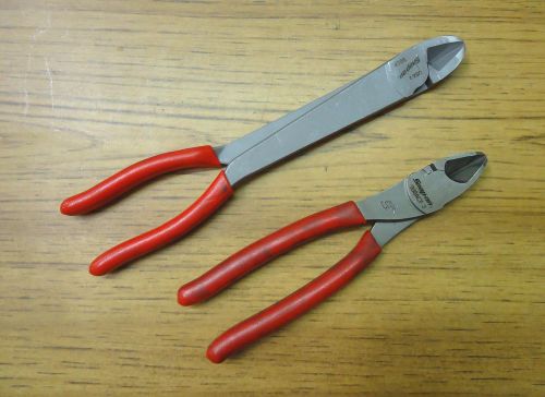 Lot of 2 Snap-On Diagonal Cutters 8-5/16&#034; #388ACF &amp; 11&#034; #312CP