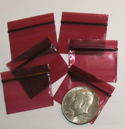 200 Dark Red Baggies 1.5 x 1&#034; Mini Ziplock Bags 1510