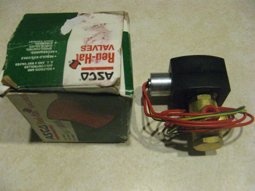 Asco red-hat ii solenoid valve ef8320g182 1/4&#034; 3 way for sale